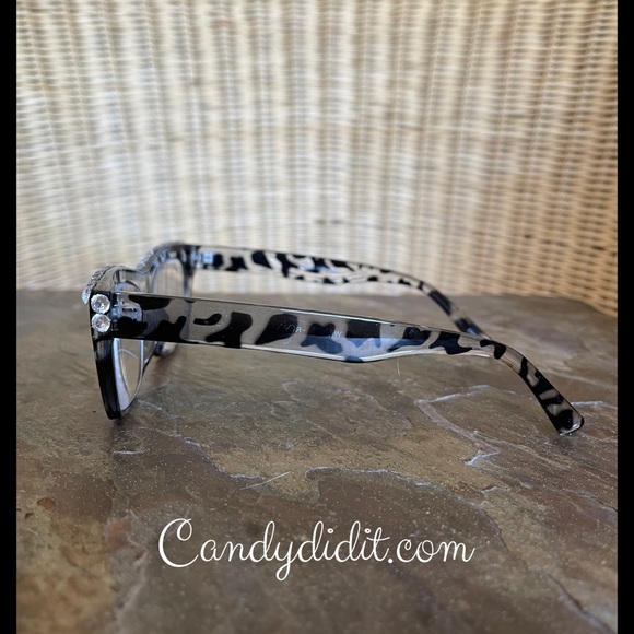 NWT Candy Did It! Black & Clear Tortoise Bling Readers Strength 2.50 With Case - Picture 5 of 10